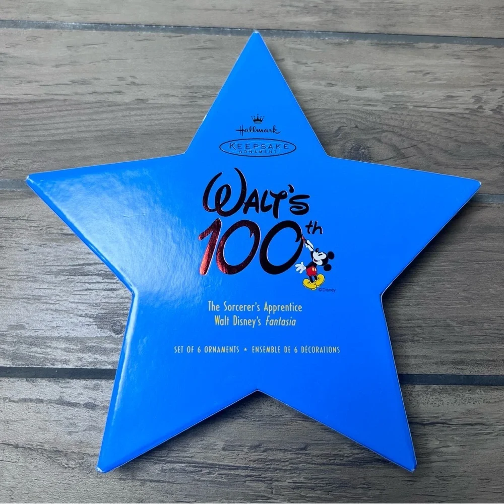 Hallmark VTG 2001 NIB Disney 100th Sorcerers Apprentice Fantasia 6 Mini Ornament